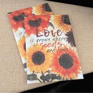 "Love is grown where seeds are Grown"  Sunflower Seeds Growing Some Love